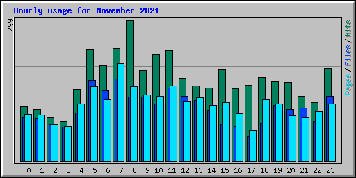 Hourly usage for November 2021