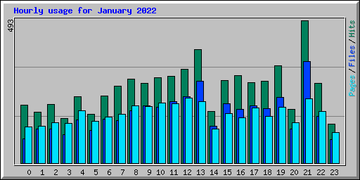 Hourly usage for January 2022