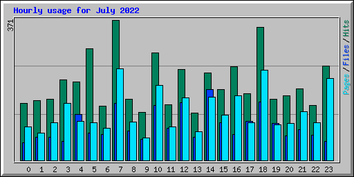 Hourly usage for July 2022