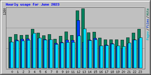 Hourly usage for June 2023