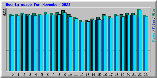 Hourly usage for November 2023