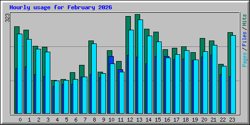 Hourly usage for February 2026